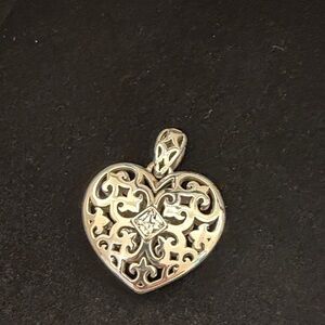 Brighton Silver Filigree Heart Necklace
